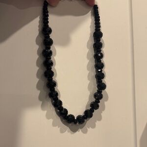 Elegant Black Beaded Necklace